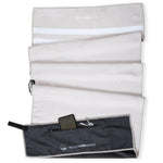 Stripes Moonbeam - Sporthandtuch mit Magnet & Zipper-Tasche - WOODSANDWAVES