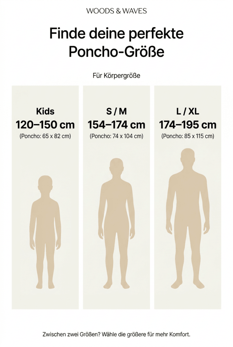 Badeponcho für Kinder (120cm - 150cm) - sanft zur Haut & extra schnell wieder trocken - aus Premium Mikrofaser - Tropical Bloom - (ca. 6 - 12 Jahre) - woodsandwaves.co
