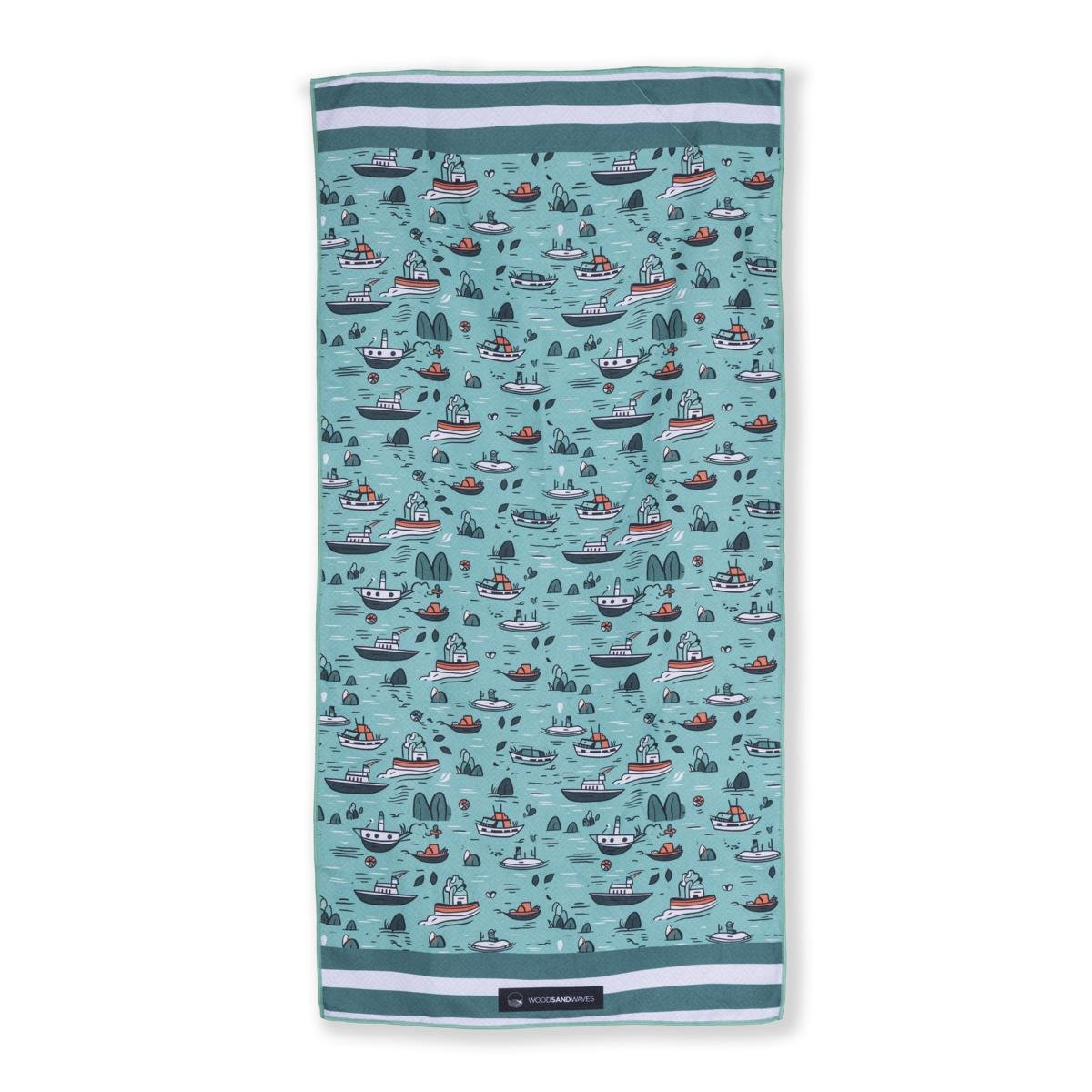 Ship Ahoy - Strandtuch für Kinder - schadstofffrei & sanft zur Haut - woodsandwaves.co