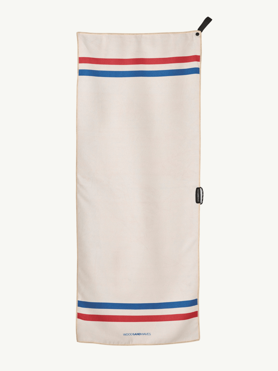 Stripes Retro - Sporthandtuch mit Magnet & Zipper - Tasche - woodsandwaves.co