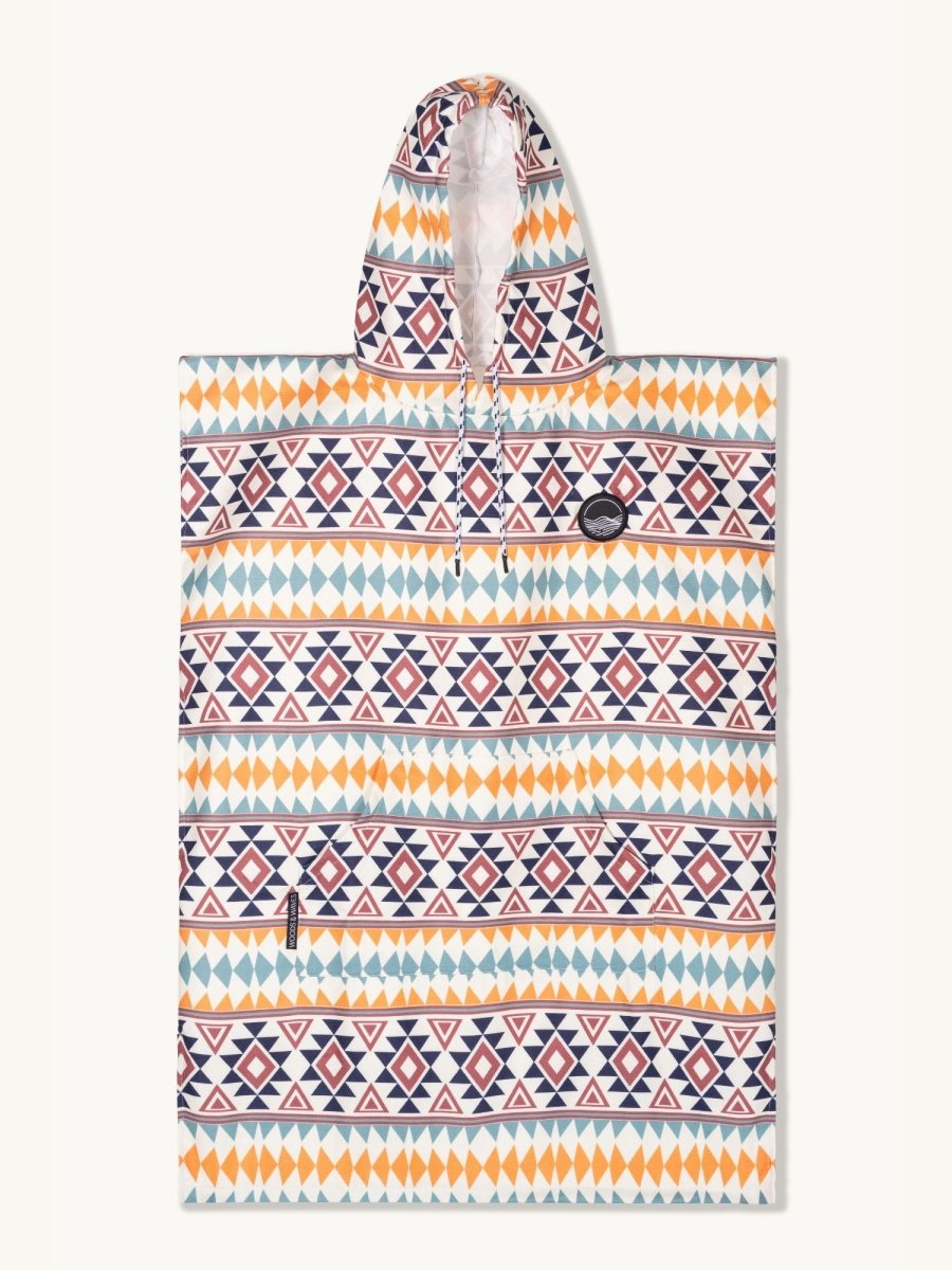 Surf - Poncho - für Frauen & Männer - aus schnelltrocknender und leichter Mikrofaser - Warm Earth - woodsandwaves.co
