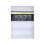 Stripes Pink Marshmallow - Sporthandtuch mit Magnet & Zipper-Tasche - WOODSANDWAVES